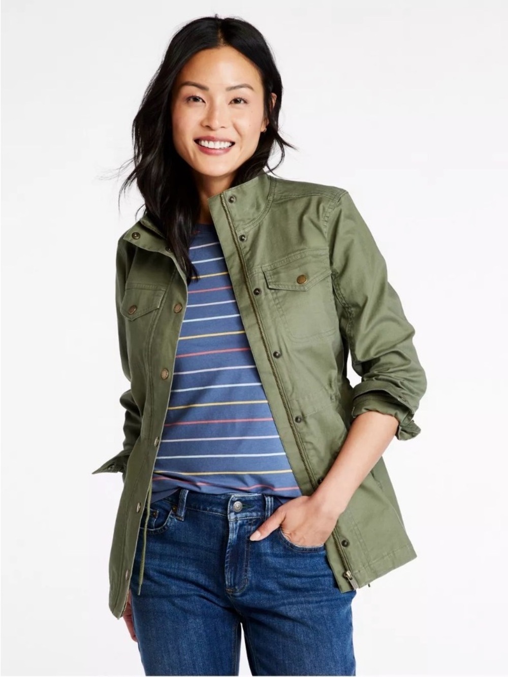 L.L. Bean Olive Green Utility Jacket for Women